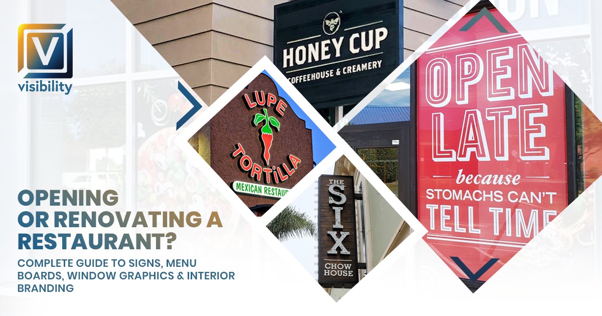 Opening or Renovating a Restaurant? Complete Guide to Signs, Menu Boards, Window Graphics & Interior Branding