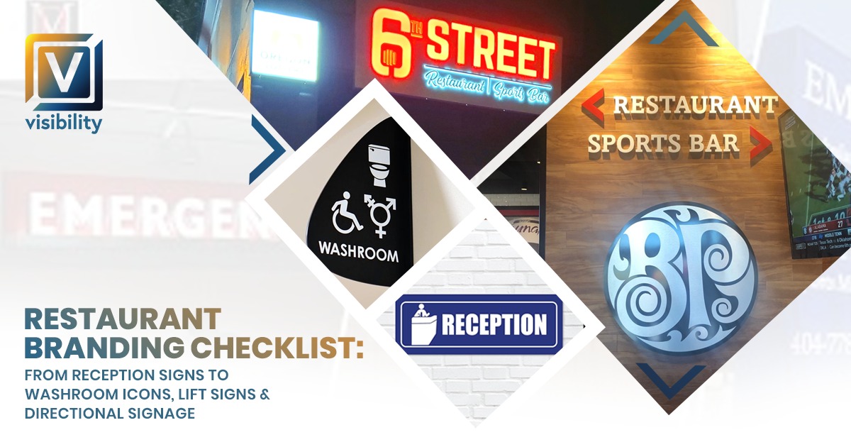 Restaurant Branding Checklist: From Reception Signs to Washroom Icons, Lift Signs & Directional Signage